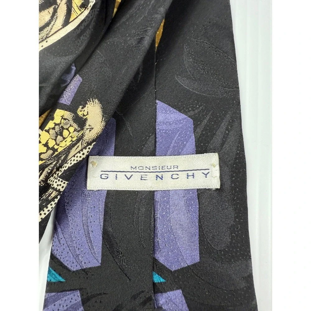 Givenchy Necktie Silk Abstract Geometric Patterned‎ Designer Mens Tie